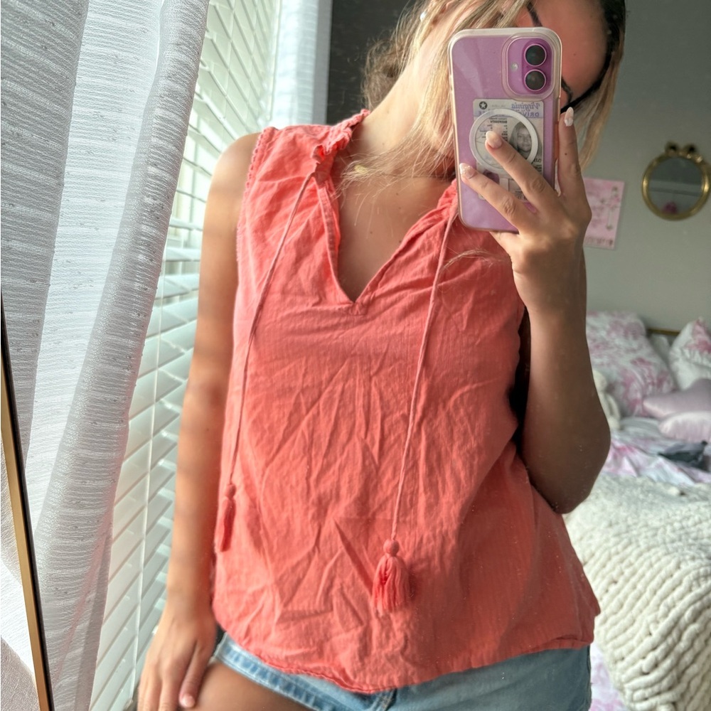 Roller Rabbit Coral Ruffle Top - Picture 3 of 3